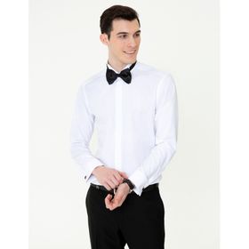 Pierre Cardin 50246043-VR013 Beyaz Erkek Smokin Gömleği