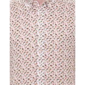 Pierre Cardin 50248485-VR027 Haki Desenli Erkek Gömlek