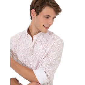 Pierre Cardin 50248488-VR002 Açık Kahverengi Desenli Erkek Gömlek