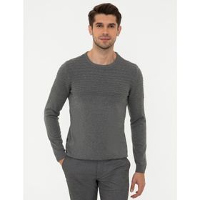 Pierre Cardin 50248541-VR086 Gri Melanj Erkek Kazak