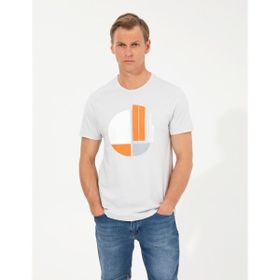 Pierre Cardin 50254025-VR091 Açık Gri Melanj Erkek T-shirt