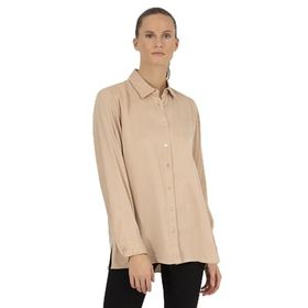 Pierre Cardin 50254167-VR011 Bej Desenli Kadın Gömlek