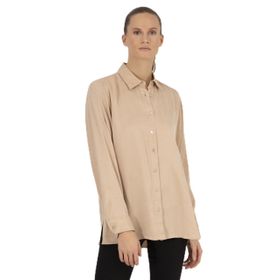 Pierre Cardin 50254167-VR011 Bej Desenli Kadın Gömlek