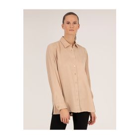 Pierre Cardin 50254167-VR011 Bej Kadın Gömlek