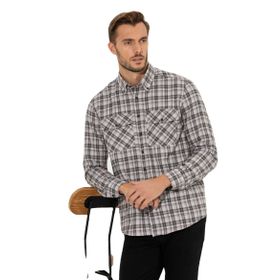 Pierre Cardin 50259474-VR002 Açık Kahverengi Desenli Erkek Gömlek