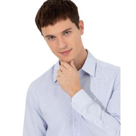 Pierre Cardin 50259484-VR036 Mavi Desenli Erkek Gömlek