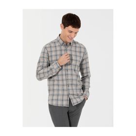 Pierre Cardin 50259491-VR024 Gri Desenli Erkek Gömlek