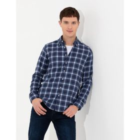 Pierre Cardin 50259491-VR033 Lacivert Desenli Erkek Gömlek