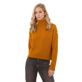 Pierre Cardin 50259955-VR072 Hardal Kadın Kazak