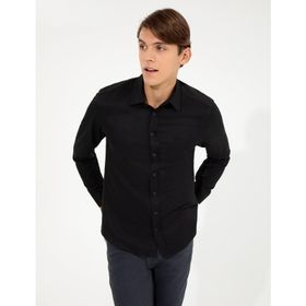 Pierre Cardin 50260290-VR046 Siyah Erkek Gömlek