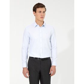 Pierre Cardin 50260312-VR003 Açık Mavi Desenli Erkek Gömlek