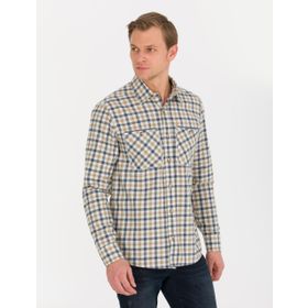 Pierre Cardin 50260373-VR011 Bej Desenli Erkek Gömlek