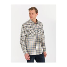Pierre Cardin 50260373-VR011 Bej Desenli Erkek Gömlek