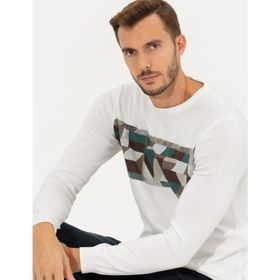 Pierre Cardin 50261161-VR019 Ekru Erkek Kazak