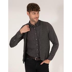 Pierre Cardin 50263175-VR086 Gri Melanj Triko Erkek Yelek