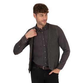 Pierre Cardin 50263175-VR086 Gri Melanj Triko Erkek Yelek