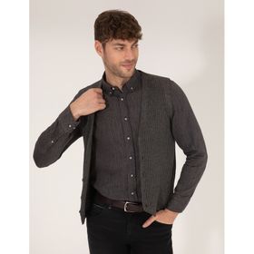 Pierre Cardin 50263175-VR086 Gri Melanj Triko Erkek Yelek