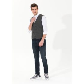 Pierre Cardin 50263176-VR086 Gri Melanj Triko Erkek Yelek