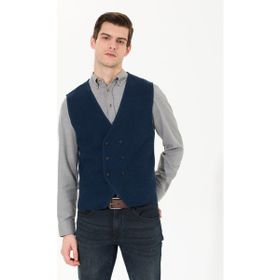 Pierre Cardin 50263176-VR120 Lacivert Melanj Triko Erkek Yelek
