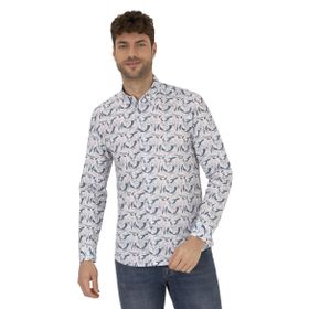 Pierre Cardin 50264887-VR041 Pembe Desenli Erkek Gömlek