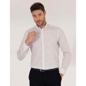 Pierre Cardin 50264896-VR092 Açık Yeşil Desenli Erkek Gömlek
