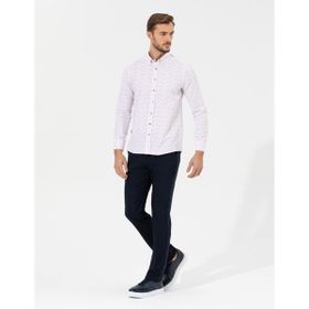 Pierre Cardin 50264902-VR030 Kırmızı Desenli Erkek Gömlek