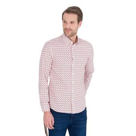 Pierre Cardin 50264910-VR039 Nar Çieği Desenli Erkek Gömlek