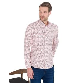 Pierre Cardin 50264910-VR039 Nar Çieği Desenli Erkek Gömlek