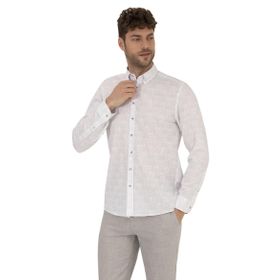 Pierre Cardin 50265072-VR001 Açık Gri Erkek Gömlek