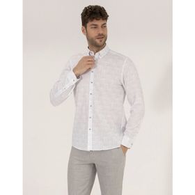 Pierre Cardin 50265072-VR001 Açık Gri Erkek Gömlek