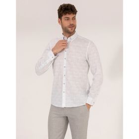 Pierre Cardin 50265072-VR001 Açık Gri Erkek Gömlek
