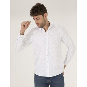 Pierre Cardin 50265075-VR041 Pembe Desenli Erkek Gömlek