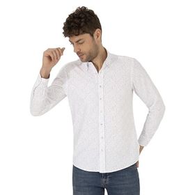 Pierre Cardin 50265075-VR041 Pembe Desenli Erkek Gömlek