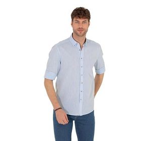 Pierre Cardin 50265119-VR003 Açık Mavi Desenli Erkek Gömlek