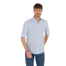 Pierre Cardin 50265119-VR003 Açık Mavi Desenli Erkek Gömlek
