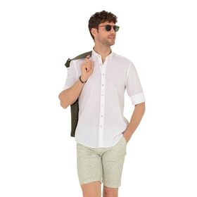 Pierre Cardin 50265119-VR013 Beyaz Desenli Erkek Gömlek