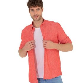 Pierre Cardin 50265119-VR030 Kırmızı Desenli Erkek Gömlek