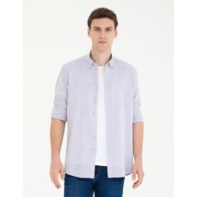 Pierre Cardin 50265119-VR034 Limon Desenli Erkek Gömlek