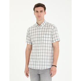 Pierre Cardin 50265122-VR024 Gri Desenli Erkek Gömlek