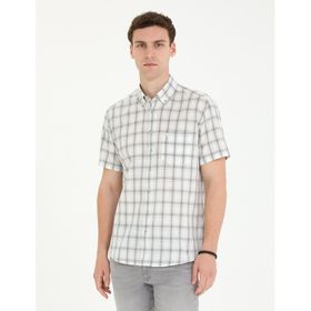 Pierre Cardin 50265122-VR024 Gri Desenli Erkek Gömlek