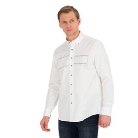 Pierre Cardin 50266025-VR013 Beyaz Desenli Erkek Gömlek