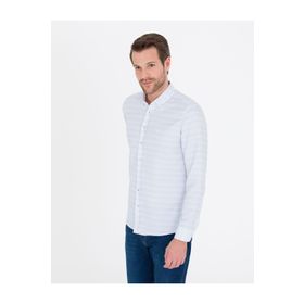 Pierre Cardin 50267994-VR003 Açık Mavi Desenli Erkek Gömlek
