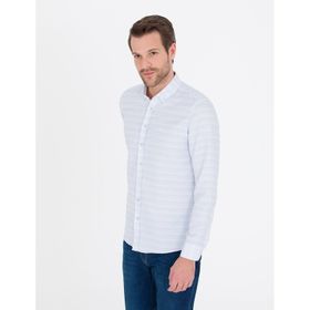 Pierre Cardin 50267994-VR003 Açık Mavi Desenli Erkek Gömlek