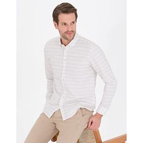 Pierre Cardin 50267994-VR011 Bej Desenli Erkek Gömlek