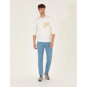 Pierre Cardin 50268095-VR032 Koyu Mavi Slim Fit Chino Erkek Pantolon