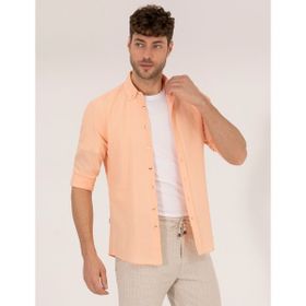 Pierre Cardin 50268183-VR051 Turuncu Erkek Gömlek