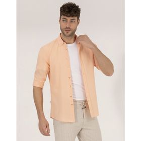 Pierre Cardin 50268183-VR051 Turuncu Erkek Gömlek