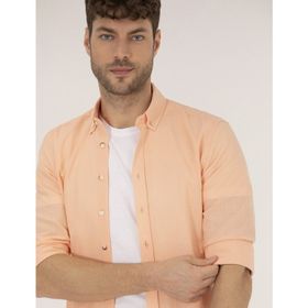 Pierre Cardin 50268183-VR051 Turuncu Erkek Gömlek