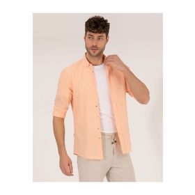 Pierre Cardin 50268183-VR051 Turuncu Erkek Gömlek