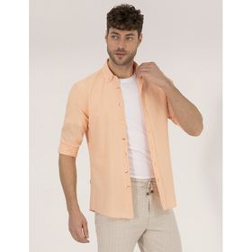 Pierre Cardin 50268183-VR051 Turuncu Erkek Gömlek